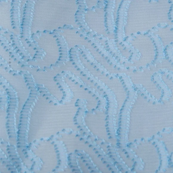 NWT Zara Blue Puff Sleeve Top Blouse Medium - Picture 8 of 9